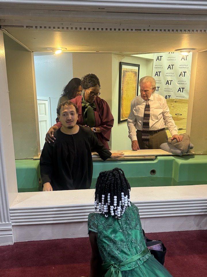 Baptism service worship moment